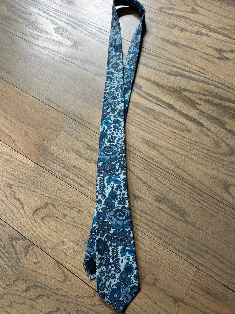 J. Crew Blue Floral Slim Men's Tie-Liberty Fabric